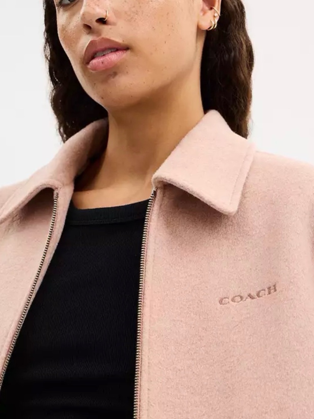 Coach Zip Front Wool Jacket - Picture 4 of 4